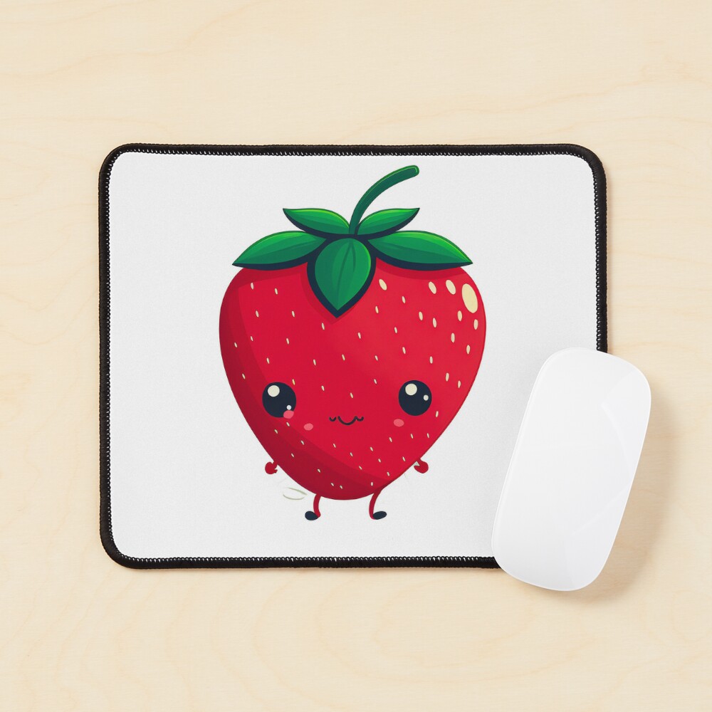 Cute Strawberry Little Drawing With Eyes Backgrounds | JPG Free Download -  Pikbest