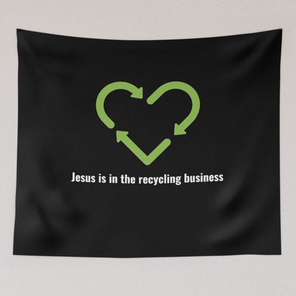 Item preview, Jesus is in the recycling business V2 White Lettering designed and sold by Family Journey with God.