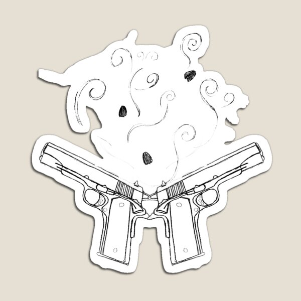 Item preview, double gun negative designed and sold by Heather Schmader.