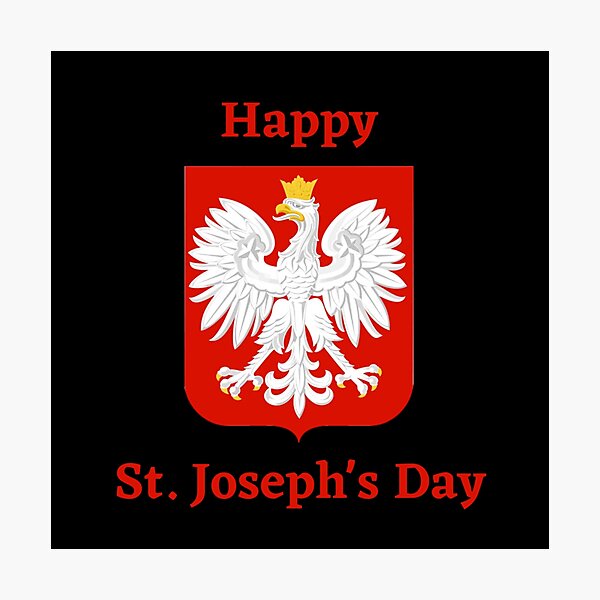 Item preview, Happy St. Joseph's Day - Polish Eagle on Crest designed and sold by WigOutlet.