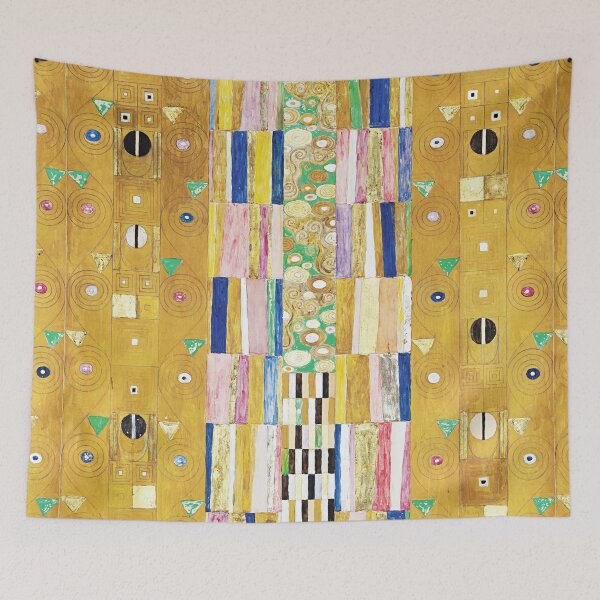 Item preview, Nine Cartoons for the Execution of a Frieze for the Dining Room of Stoclet House in Brussels: Part 9, Knight | Gustav Klimt designed and sold by LaMadeleine.