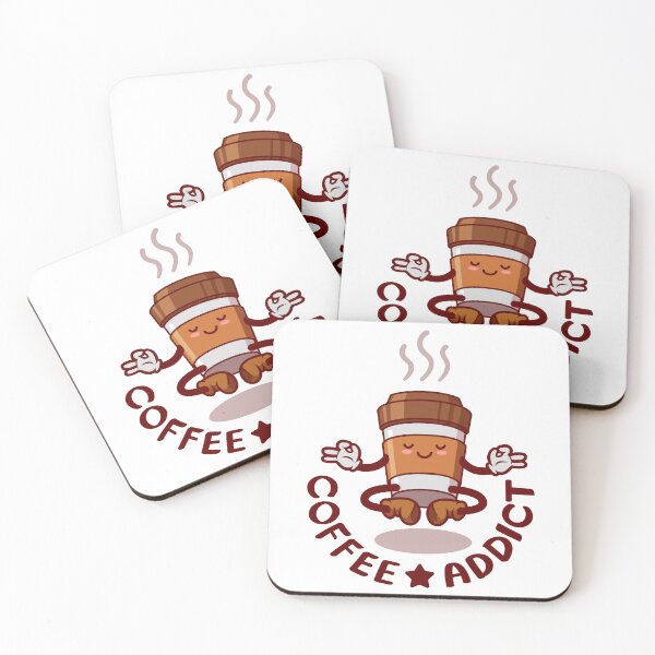 Item preview, Coffee cup cartoon character, Coffee addict. designed and sold by Tony J.