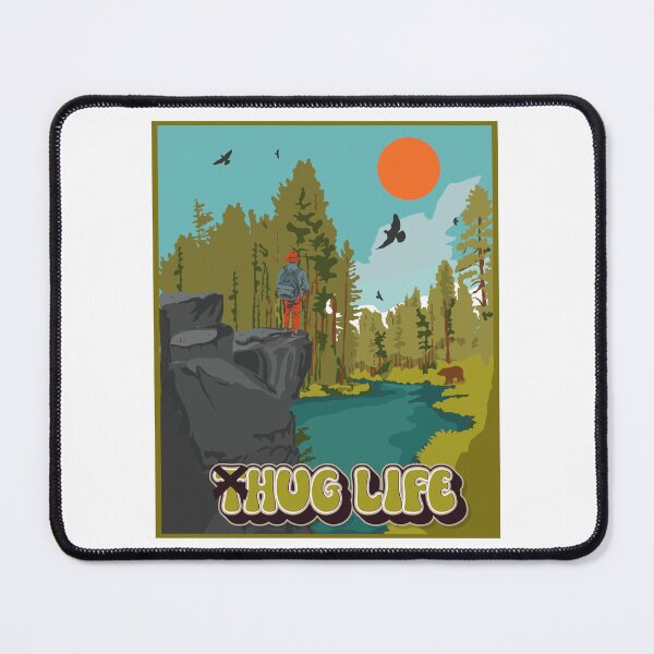 Item preview,  Hug life funny hiking quote outdoor activity mountain lover designed and sold by HomeCoquette.