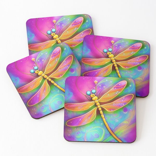 Item preview, Glowing pink and orange dragonfly designed and sold by ibelieveimages.