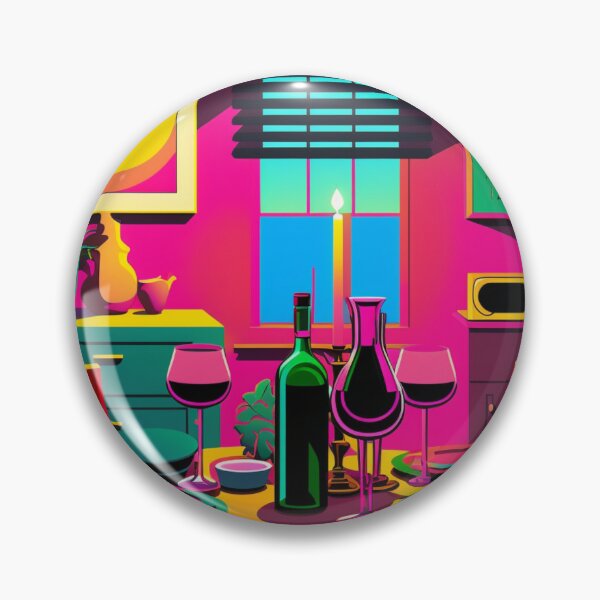 Item preview, Feeling 80's Pop Art Design Wine Dinner Wine Bottle  designed and sold by Alper Billik.