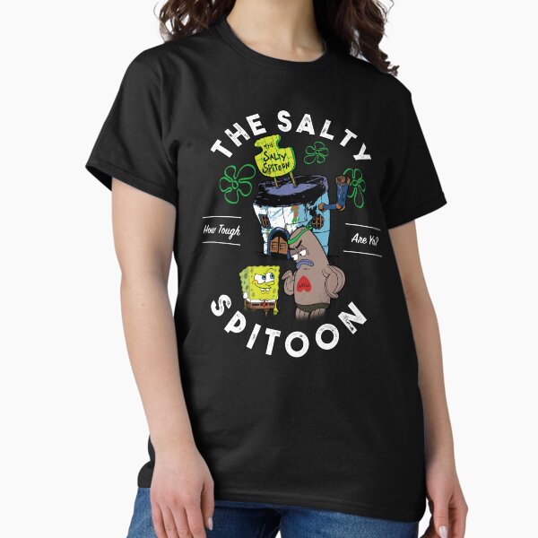Vista previa del artículo con la obra «SpongeBob SquarePants The Salty Spitoon Qué duros son ya», diseñado y vendido por FifthSun.