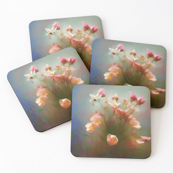 Item preview, Pink and coral wildflowers designed and sold by ibelieveimages.
