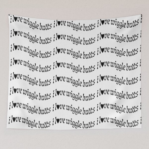 Item preview, i love wiggle butts | black heart designed and sold by TheJadeCat.