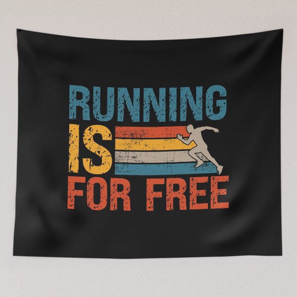 Item preview, Running is for free Motivational Trail Running quote extreme skyrunner designed and sold by HomeCoquette.