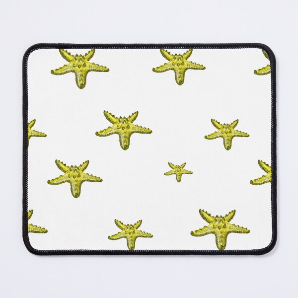 Item preview, Starfish yellow cute pattern a watercolor sketch designed and sold by Yana Mustafina | Boho Soulful Designs.