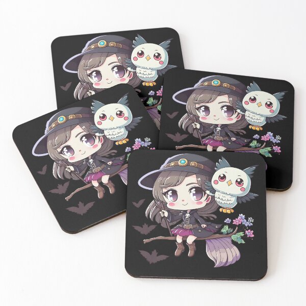 Item preview, Cute Kawaii Witch And Owl Girly Witchy Halloween designed and sold by JokeGysen.