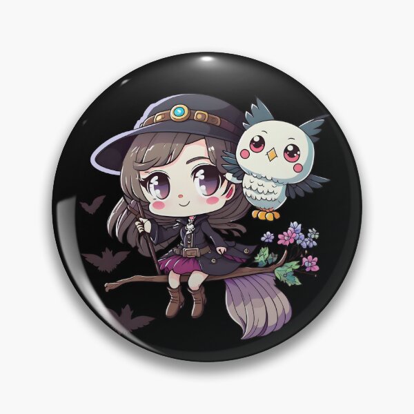 Item preview, Cute Kawaii Witch And Owl Girly Witchy Halloween designed and sold by JokeGysen.