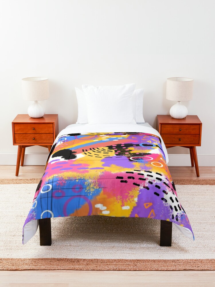 Discover Abstract Colorful Painting Quilt