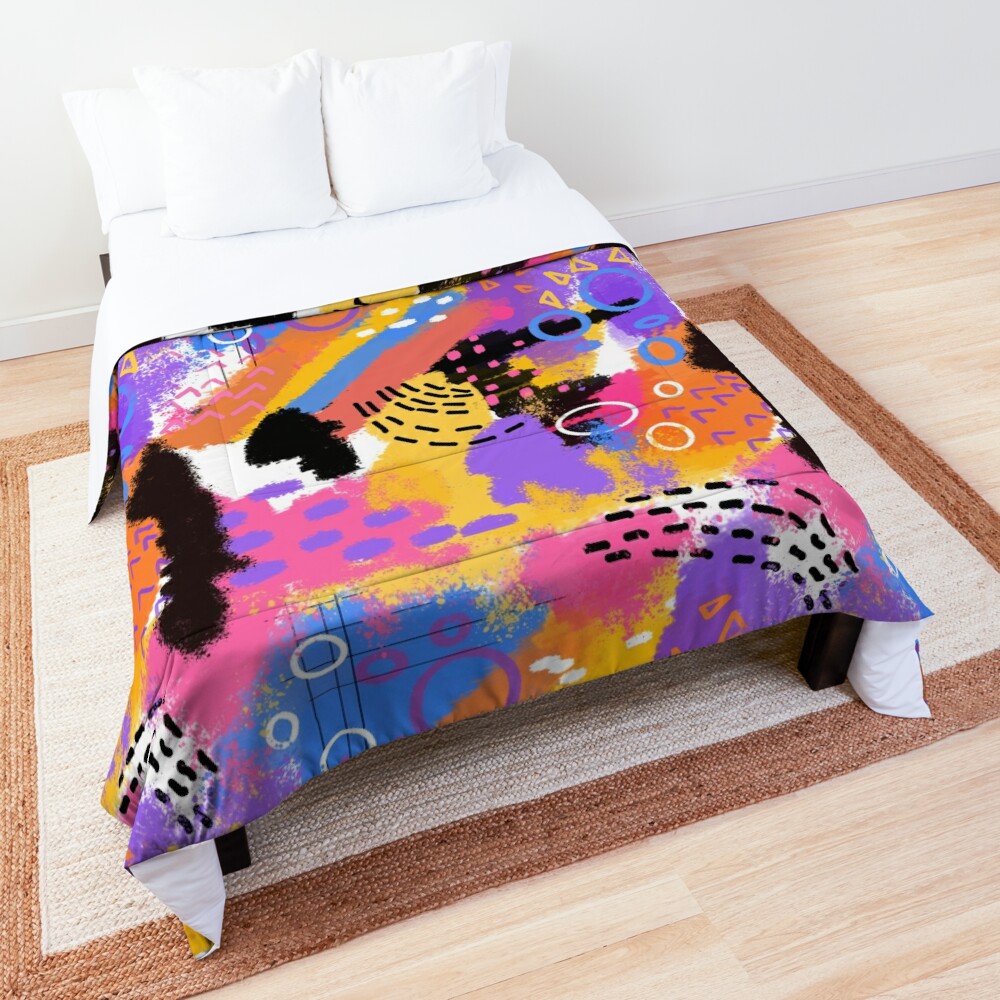 Discover Abstract Colorful Painting Quilt