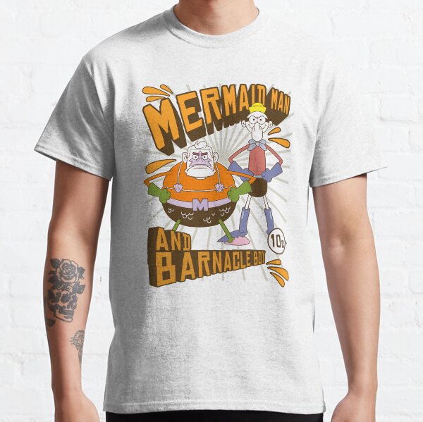 SpongeBob SquarePants Mermaid Man And Barnacle Boy Classic T-Shirt