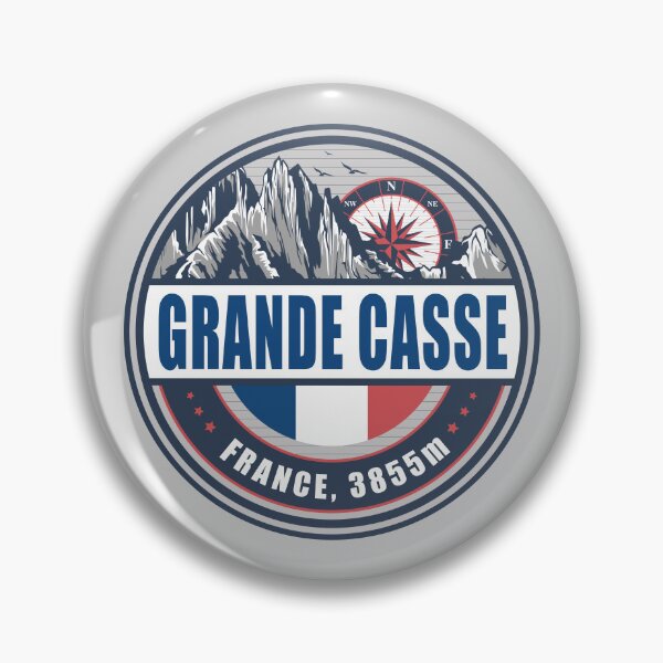 Item preview, Grande Casse France Flag Mountain Hiking Design designed and sold by CynthiaGraphics.