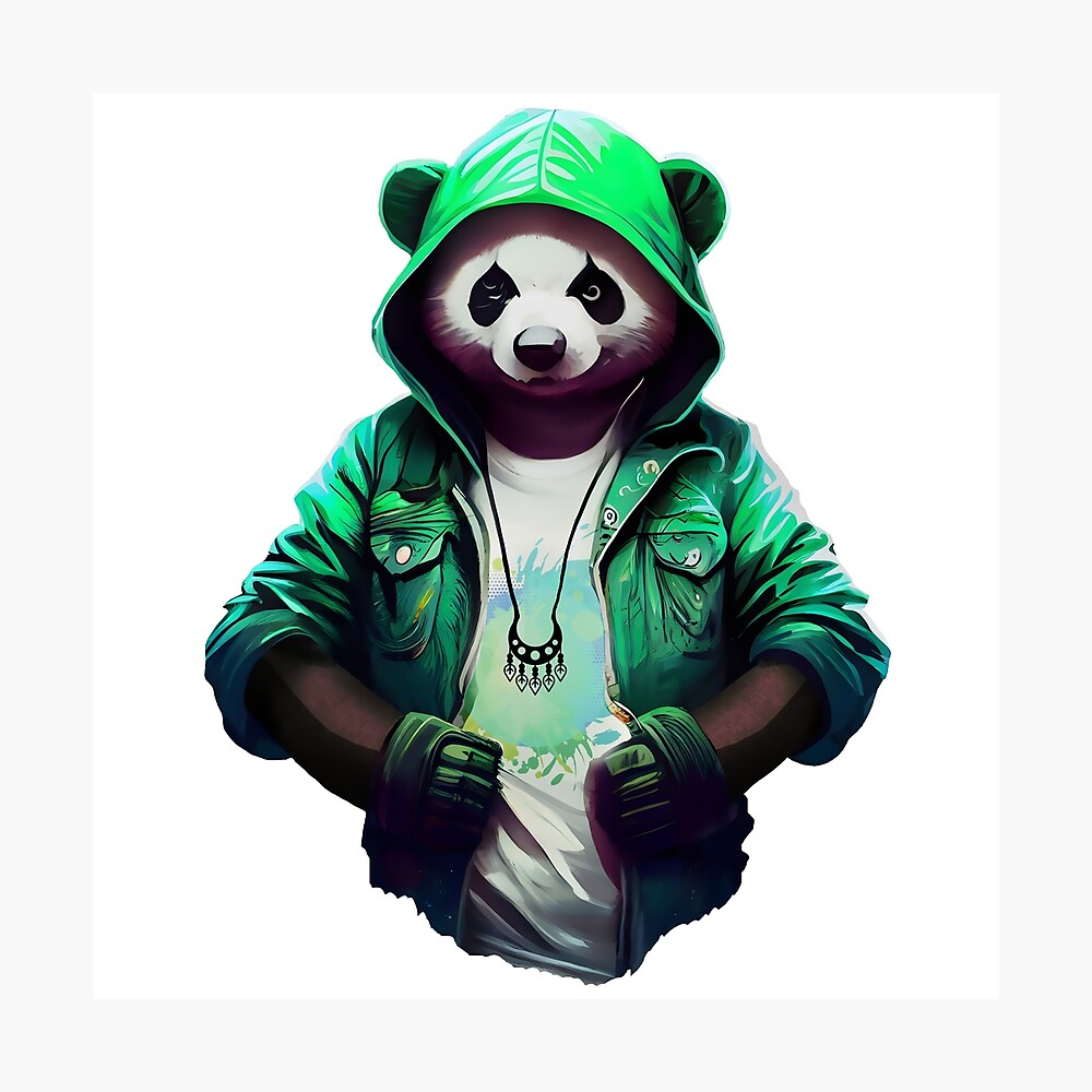 Panda with a cool style