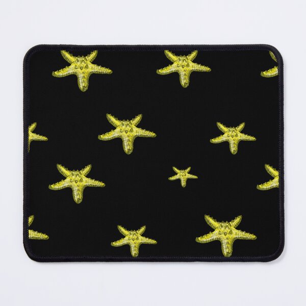 Item preview, Starfish yellow cute pattern a watercolor sketch black designed and sold by Yana Mustafina | Boho Soulful Designs.