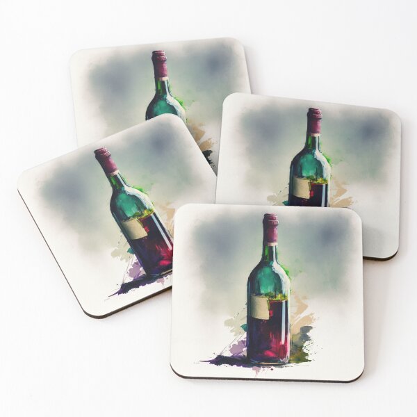 Item preview, Red Wine Bottle Minimal Design designed and sold by SOMM DIGI ART .