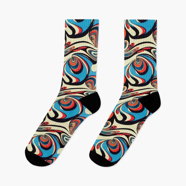 Item preview, Funky Marbled Effect - Marbling In Red, Yellow, Black and Blue designed and sold by Fine Prints.