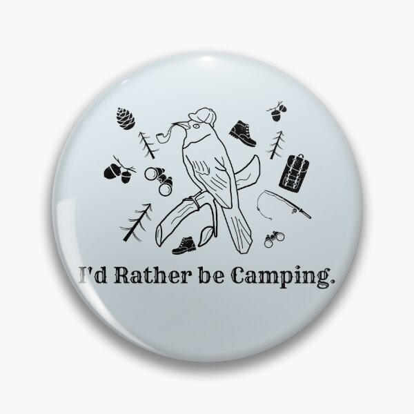 Item preview, Rather be Camping- Nefarious Inspector Grackle Bird Character designed and sold by ScaperShirts.