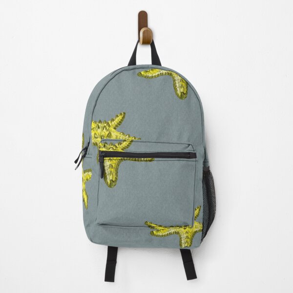 Item preview, Starfish yellow sea ocean grey pattern watercolor designed and sold by Yana Mustafina | Boho Soulful Designs.