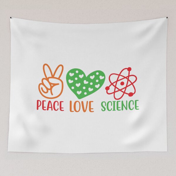 Item preview, PEACE LOVE SCIENCE designed and sold by SticerOcean.