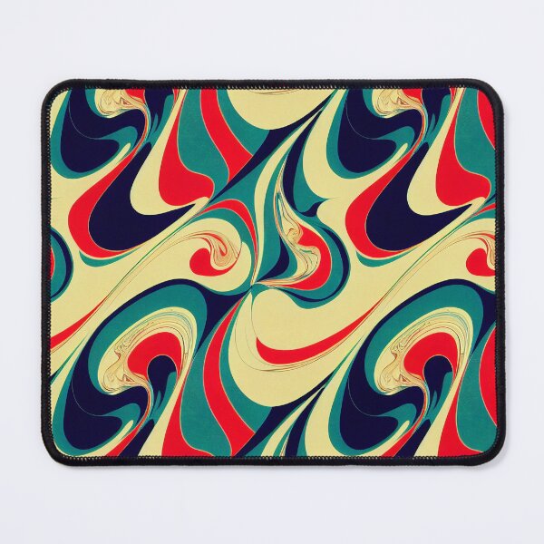 Item preview, Snazzy Marbled Surface In Red, Yellow, and Dark Blue - Marbling Effect designed and sold by Fine Prints.
