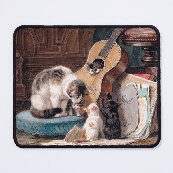 Item preview, The Musicians | Cat and kittens playing with a guitar | Henriëtte Ronner-Knip designed and sold by LaMadeleine.