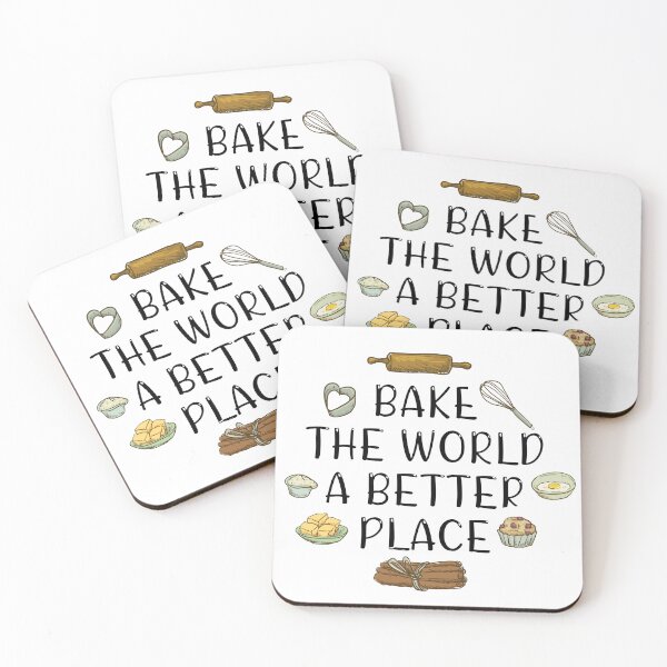 Item preview, Bake the world a better place designed and sold by Catsloversdotme.