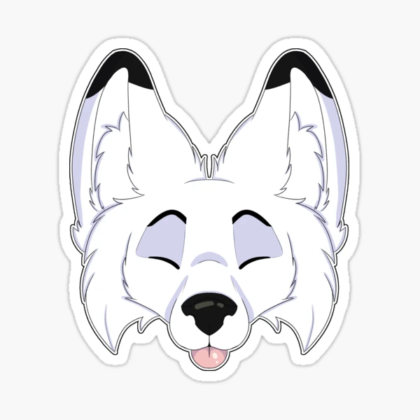 Snow fox furry headshot Sticker for Sale by HypnoHound