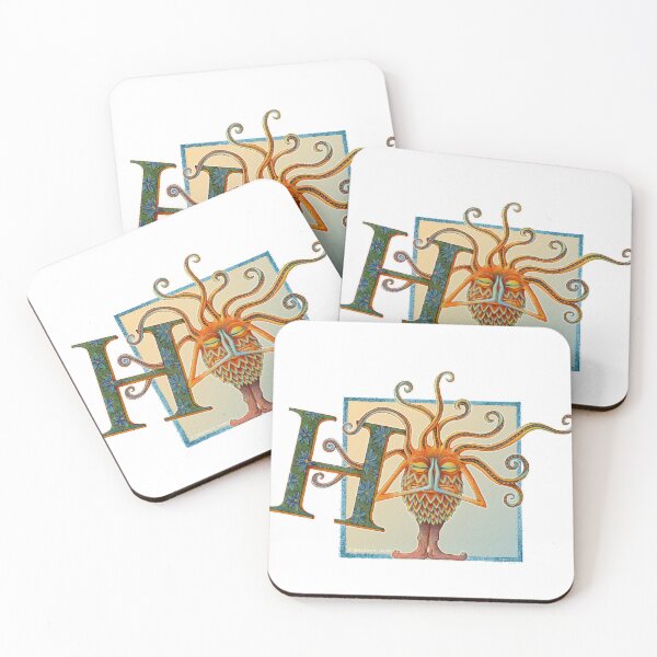 Item preview, Letter H - Alphabet - Monster - Guardian and Protector designed and sold by Gretchen Deahl.