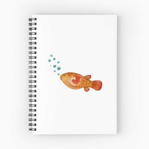 Item preview, Fish red bubbles ocean sea watercolor illustration designed and sold by Yana Mustafina | Boho Soulful Designs.