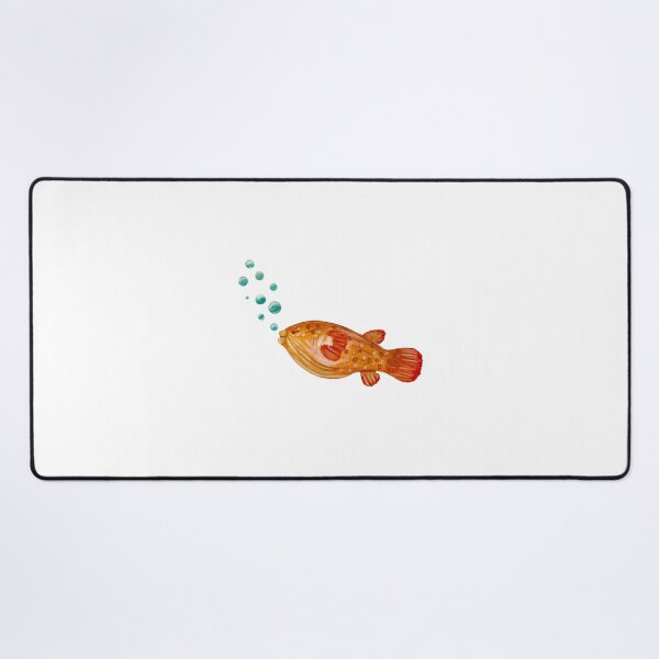 Item preview, Fish red bubbles ocean sea watercolor illustration designed and sold by Yana Mustafina | Boho Soulful Designs.