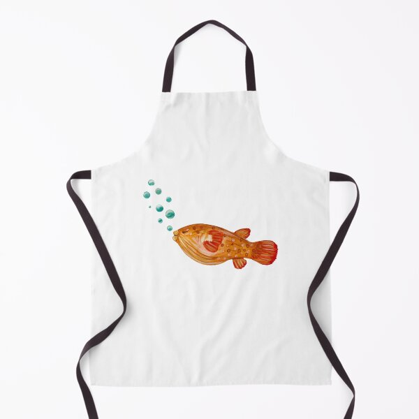 Item preview, Fish red bubbles ocean sea watercolor illustration designed and sold by Yana Mustafina | Boho Soulful Designs.