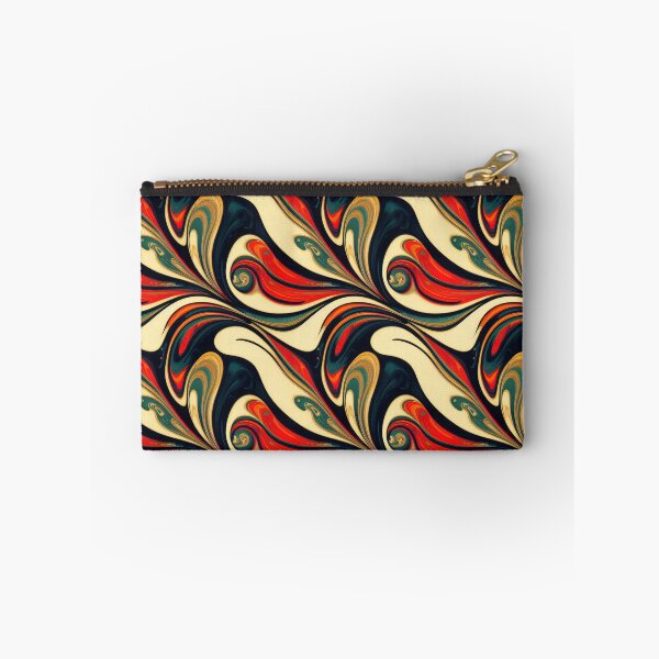 Item preview, Groovy Marbled Surface In Red, Yellow, Blue and Dark Blue - Marbling Effect designed and sold by Fine Prints.