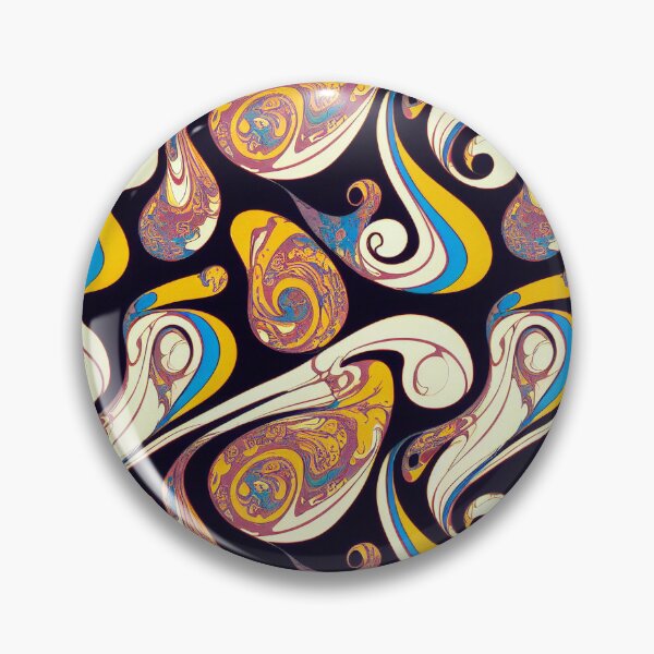 Item preview, Awesome Marbled Surface In Pink, Yellow, Blue and Off White - Marbling Effect designed and sold by Fine Prints.
