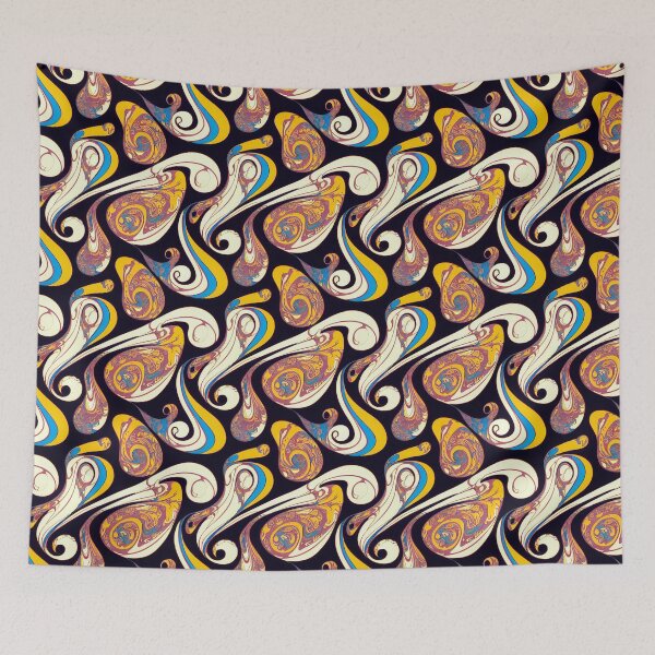 Item preview, Awesome Marbled Surface In Pink, Yellow, Blue and Off White - Marbling Effect designed and sold by Fine Prints.
