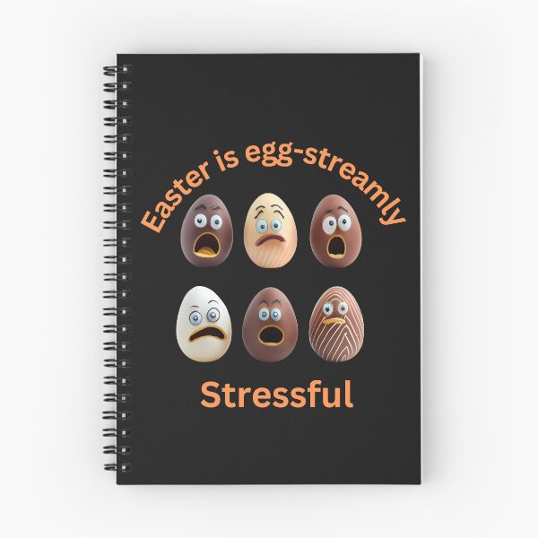 Item preview, Funny Easter Graphic: Easter is egg-streamly stressful: Easter eggs about to be eaten designed and sold by MTJ-Mushrooms.