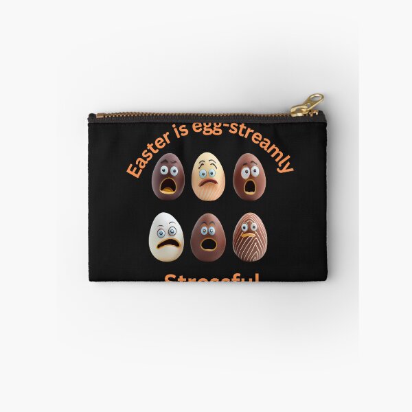 Item preview, Funny Easter Graphic: Easter is egg-streamly stressful: Easter eggs about to be eaten designed and sold by MTJ-Mushrooms.