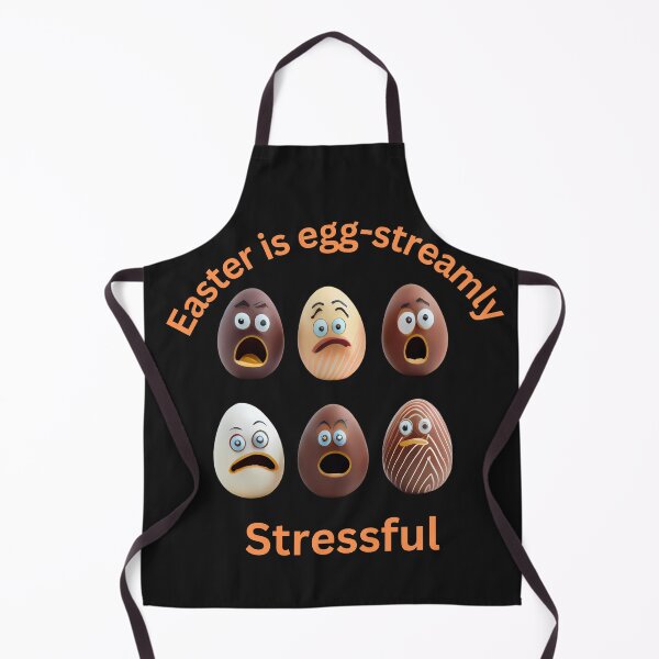 Item preview, Funny Easter Graphic: Easter is egg-streamly stressful: Easter eggs about to be eaten designed and sold by MTJ-Mushrooms.