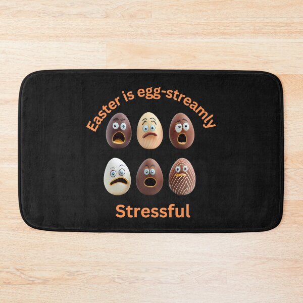 Item preview, Funny Easter Graphic: Easter is egg-streamly stressful: Easter eggs about to be eaten designed and sold by MTJ-Mushrooms.