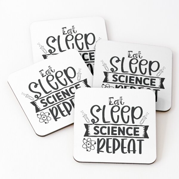 Item preview, EAT SLEEP SCIENCE REPEAT designed and sold by SticerOcean.