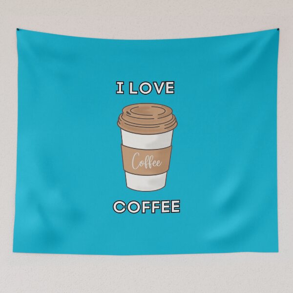 Item preview, Design for coffee lovers - I LOVE COFFEE designed and sold by BluePlanetStore.