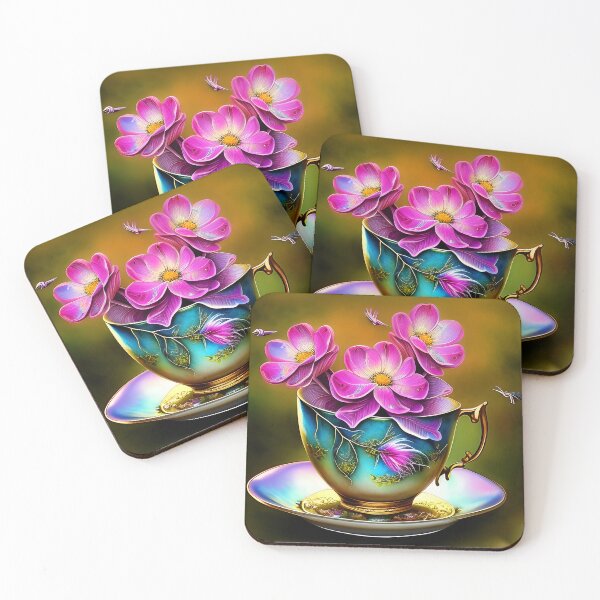 Artikelvorschau, Pink blossoms in teacup entworfen und verkauft von ibelieveimages.