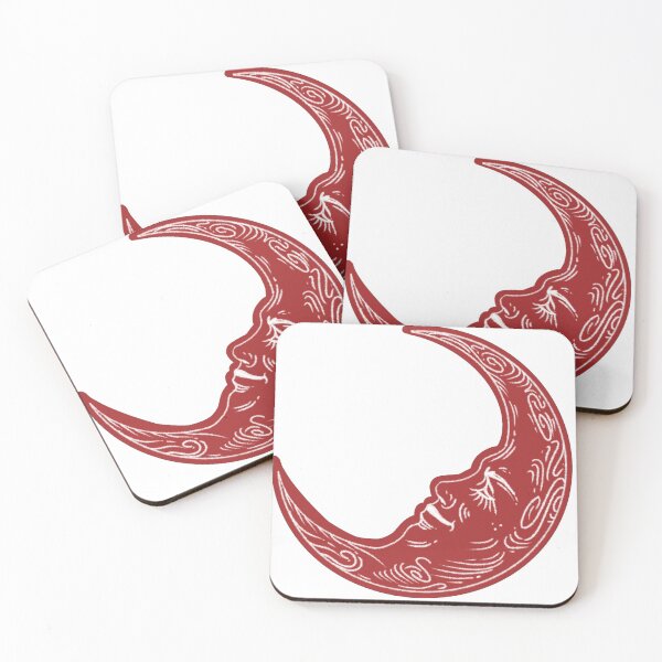 Item preview, Crescent Sleeping Moon (Red) designed and sold by artwithkristen.