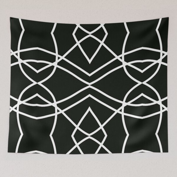 Item preview, Black white lines geometric pattern  designed and sold by PixaBella.