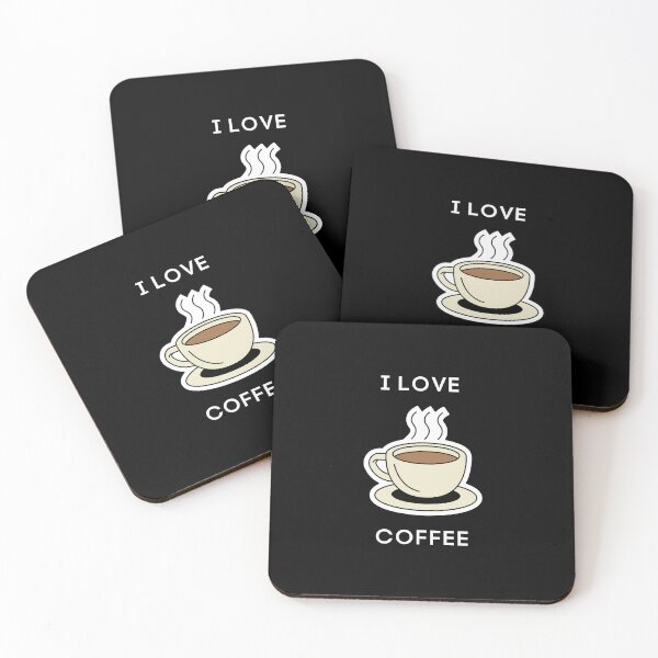 Item preview, Design for coffee lovers - I LOVE COFFEE designed and sold by BluePlanetStore.
