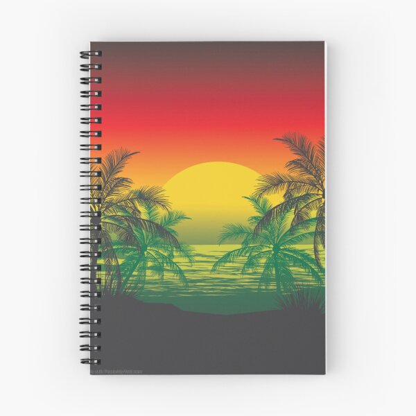 Item preview, Reggae Unique Sunset with plam trees designed and sold by Poetic4Passion.