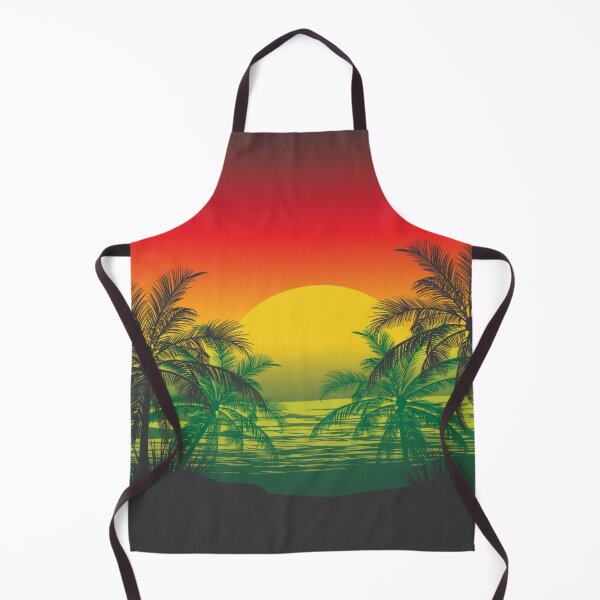 Item preview, Reggae Unique Sunset with plam trees designed and sold by Poetic4Passion.
